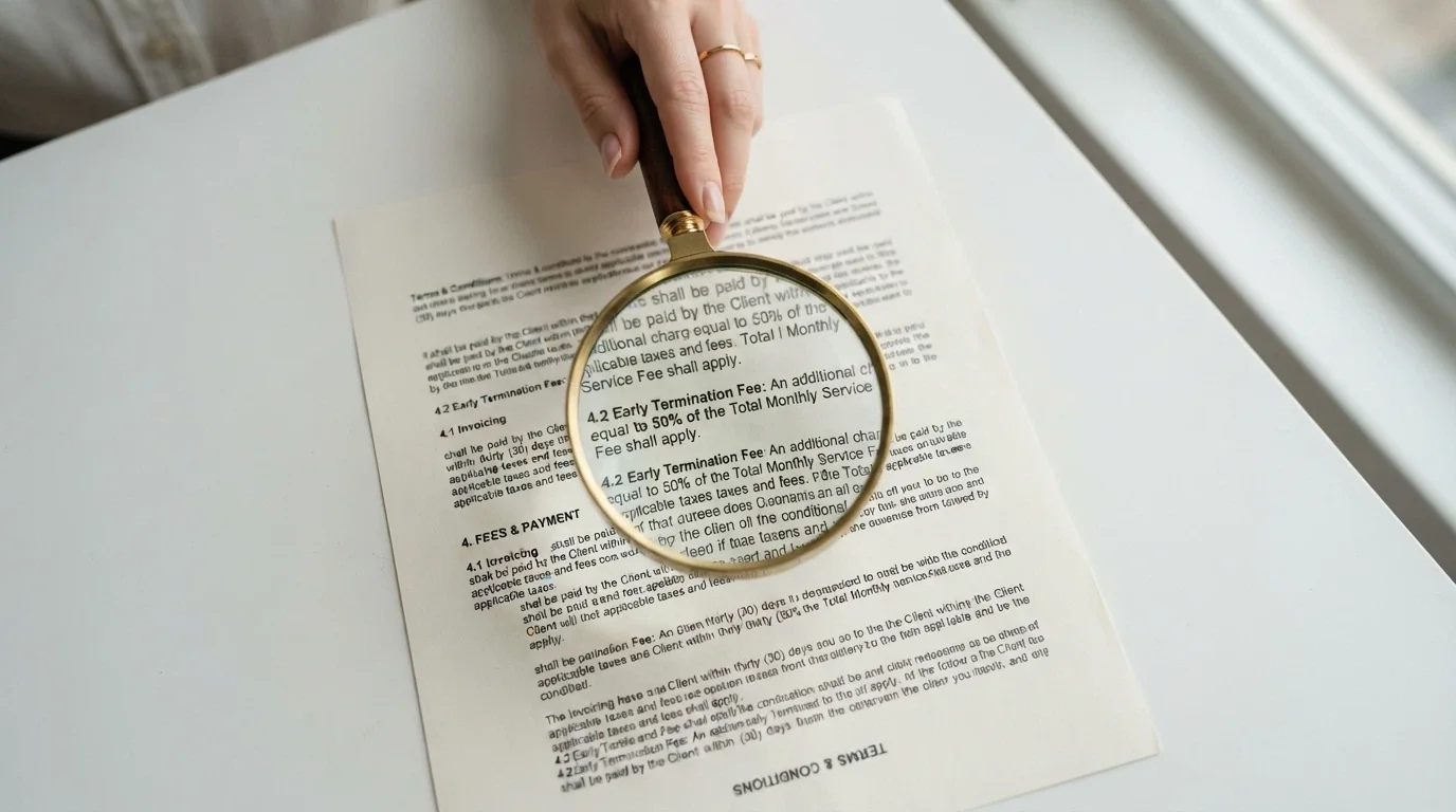 A close-up of bonus terms and conditions text with a magnifying glass highlighting the wagering multiplier figure
