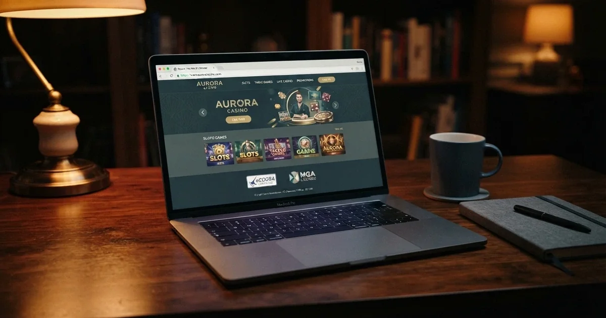 A secure online casino homepage with a padlock icon, licence badge and trust-seal certification displayed in the page footer