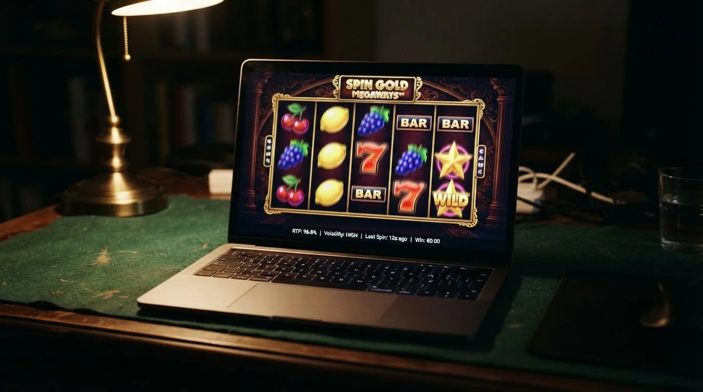 A row of online pokies reels displaying popular Pragmatic Play and Play'n GO titles with their RTP percentages shown beneath