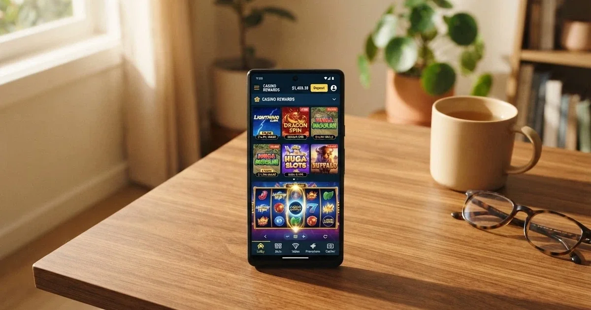 A smartphone screen showing a mobile-optimised online pokies lobby in a browser with an Australian dollar balance visible